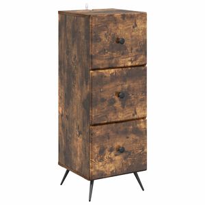 vidaXL Predalna omara Dimljen hrast 33 x 34,5 x 90 cm Inženirski les