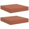 vidaXL Stenska polica 2 pcs Rdeča 23 x 23,5 x 4 cm Konstruiran les