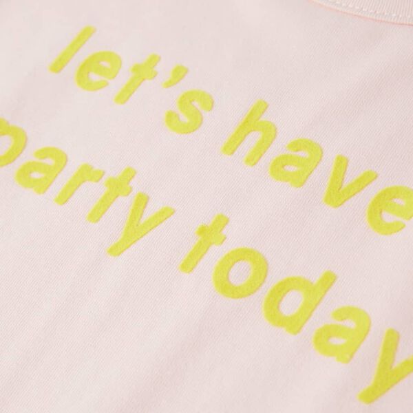 Otroška majica s kratkimi rokavi nežno roza 104