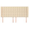 vidaXL Vzglavje z u&scaron;esi krem 203x23x118/128 cm blago