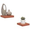 vidaXL Stenska polica 2 pcs Rdeča 23 x 23,5 x 4 cm Konstruiran les