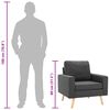 vidaXL Fotelj iz temno sivega blaga