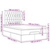 vidaXL Otomanska postelja z vzmetnico & LEDs taupe 120x190 cm blago