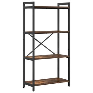 vidaXL Knjižna polica 60 x 30 x 120 cm Inženirski les Dimljeni oreh