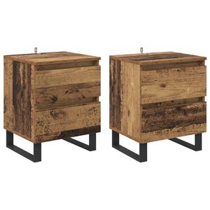 vidaXL Nočna omarica 2 pcs Star les 40 x 35 x 50 cm Konstruiran les