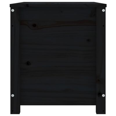 vidaXL Škatla za shranjevanje črna 80x40x45,5 cm trdna borovina