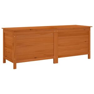 vidaXL Vrtna &scaron;katla za shranjevanje rjava 150x50x56,5 cm trdna jelka