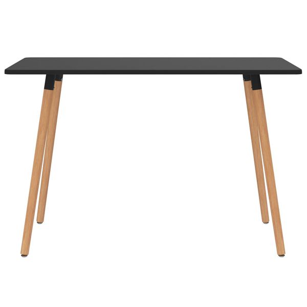 vidaXL Jedilna garnitura 7-delna bela in črna