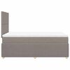 vidaXL Box spring postelja z vzmetnico taupe 120x200 cm blago