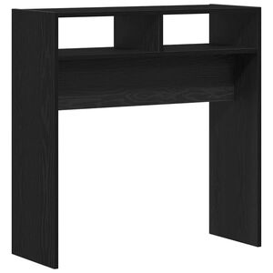 vidaXL Konzolna miza Črna Orehovina 78 x 30 x 80 cm Inženirski les