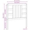 vidaXL Posteljno vzglavje črno 96x4x100 cm trdna borovina