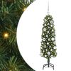 vidaXL Umestno božično drevo Zelena 120 cm PVC in Jeklo in Plastika
