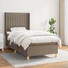 vidaXL Box spring postelja z vzmetnico taupe 100x200 cm blago