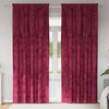 vidaXL Velvete zavese z zavesami 2 pcs vinsko rdeča 245 x 140 cm Žamet