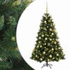 vidaXL Umetna božična jelka z bučko 120 cm 150 LED Toplo bela