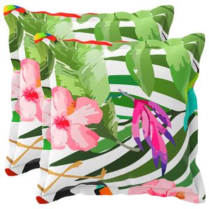 vidaXL Prevleka za blazino 2 kos HOUTEN Črna 30 x 30 cm Poliester