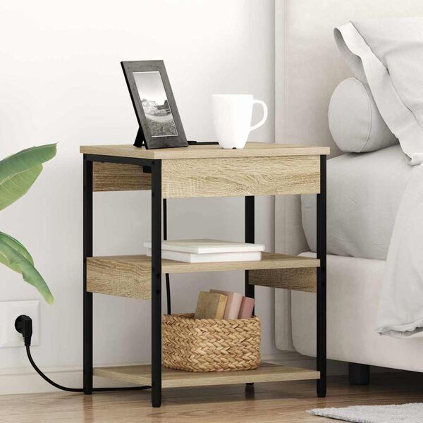 vidaXL Nočna omarica 2 pcs Sonoma hrast 41 x 31 x 51 cm