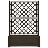vidaXL Vrtno cvetlično korito z oporno mrežo 100x43x142 cm PP mocha