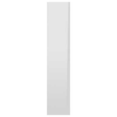 vidaXL Stenska polica visok sijaj bela 90x16x78 cm iverna plošča