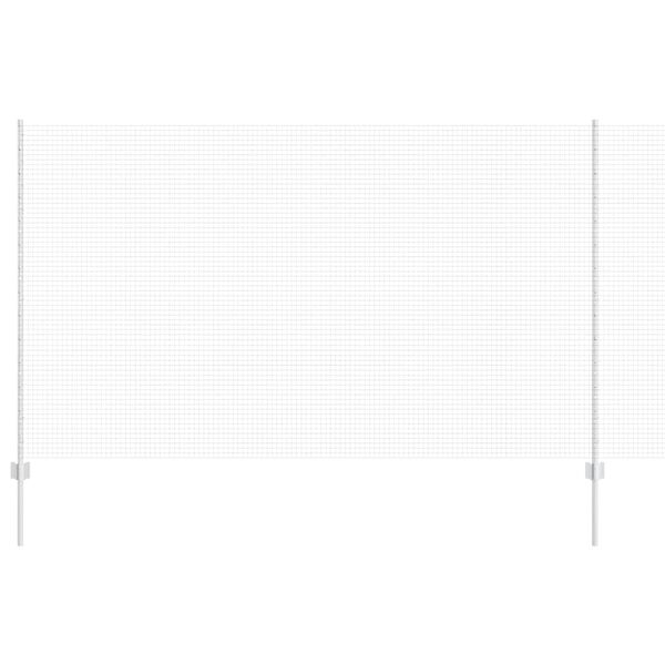 vidaXL Ograja s stebrom Siva 1,4 x 25 m Jeklo in PVC