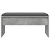 vidaXL Haldna klop z blazino Betonsko siva 83 x 38 x 40 cm