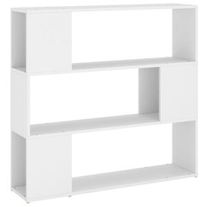 vidaXL Knjižna omara za razdelitev prostora bela 100x24x94 cm