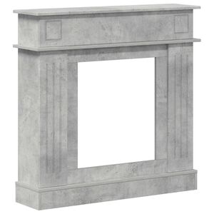 vidaXL Okvir kamina Betonsko siva 102 x 26 x 100 cm Inženirski les