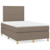 vidaXL Box spring postelja z vzmetnico taupe 120x190 cm blago