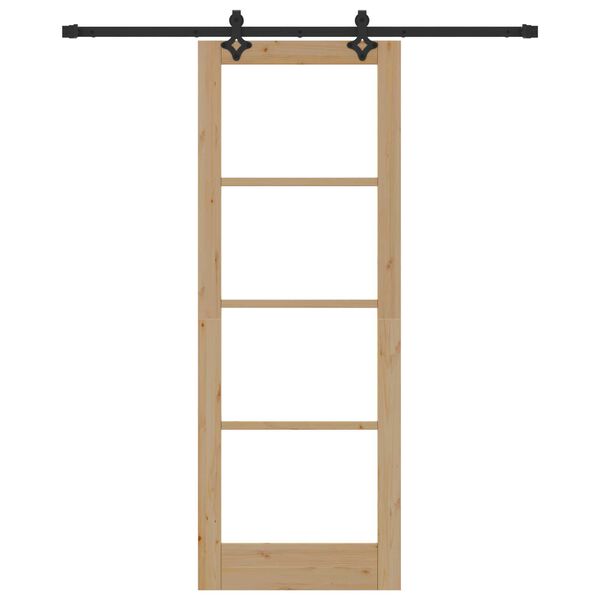 vidaXL Drsna vrata ORKDAL Naravna in črna 78 x 211 cm