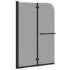 vidaXL Obloga za tu&scaron; Črna 120 x 140 cm ESG steklo in aluminij
