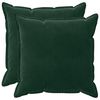 vidaXL Blazina z blazino HOUTEN 2 kos Temno zelena Žamet