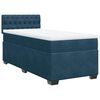 vidaXL Box spring postelja z vzmetnico temno modra 100x200 cm žamet
