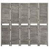 vidaXL Paravan 5-delni siv 179x166 cm trden les