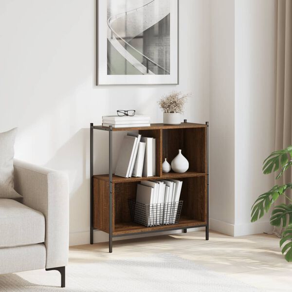 vidaXL Knjižna omara rjavi hrast 72x28x77,5 cm inženirski les