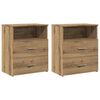 vidaXL Nočna omarica 2 kosa artisan hrast 50x32x60 cm inženirski les
