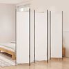 vidaXL Paravan 5-delni bel 250x200 cm blago