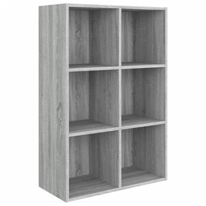 vidaXL Knjižna omara/komoda siva sonoma 66x30x98 cm inženirski les