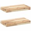 vidaXL Viseče police 2 kosa 60x20x4 cm neobdelan masiven les akacije