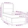 vidaXL Box spring postelja z vzmetnico svetlo siva 80x200 cm blago