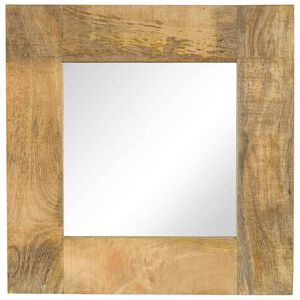 vidaXL Ogledalo iz trdnega mangovega lesa 50x50 cm