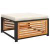 vidaXL Vrtni stolček z blazino 68x68x30 cm trden akacijev les