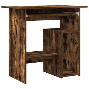 vidaXL Pisalna miza dimljeni hrast 80x45x74 cm konstruiran les