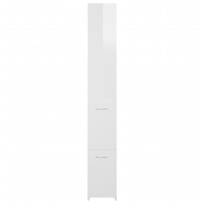 vidaXL Kopalniška omarica visok sijaj bela 25x26,5x170 cm