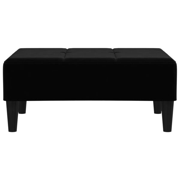vidaXL Stolček za noge črn 78x56x32 cm žamet