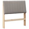 vidaXL Tapecirano vzglavje Taupe 90 cm Masivno borovo les