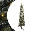 vidaXL Umestno božično drevo Zelena 180 cm PVC, plastika in jeklo