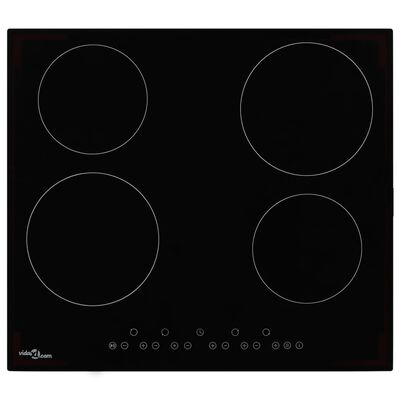 vidaXL Keramična kuhalna plošča s 4 gorilniki na dotik 6000 W