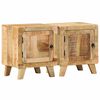 vidaXL Nočna omarica 2 kosa 40x32x46 cm Masivni les Grobo Mango