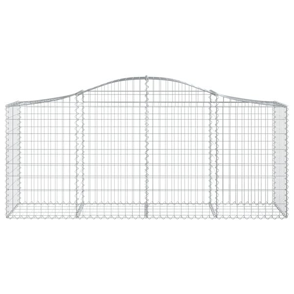 vidaXL Obokane gabion košare 3 kosi 200x50x80/100 cm pocinkano železo