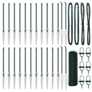 vidaXL Steber ograje. Zelena